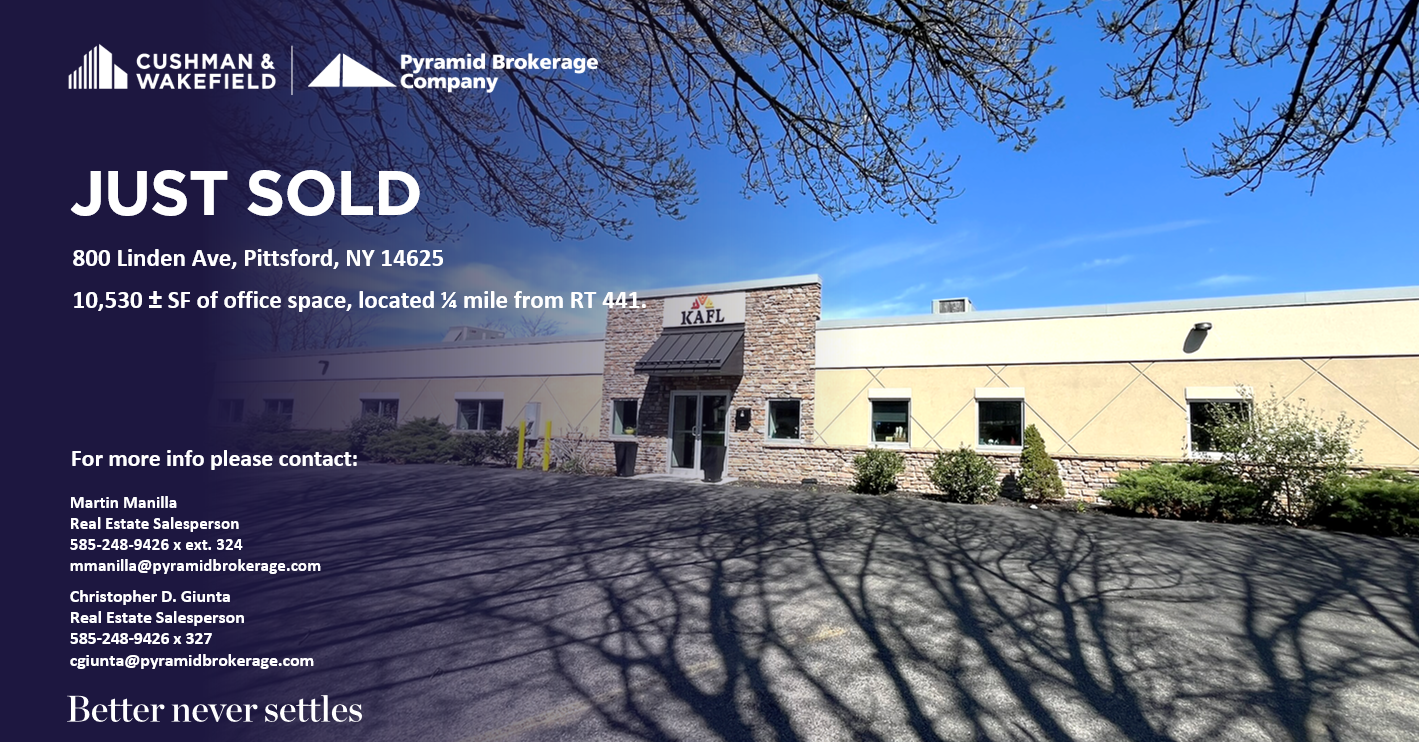10,530 SF office building sold at 800 Linden Ave Pittsford NY