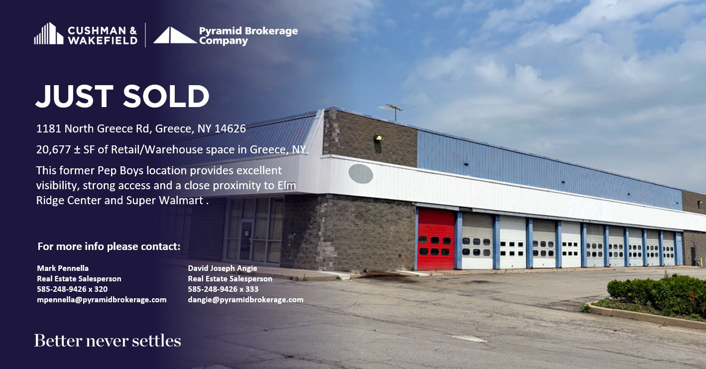 1181 North Greece Road Greece NY retail warehouse sold